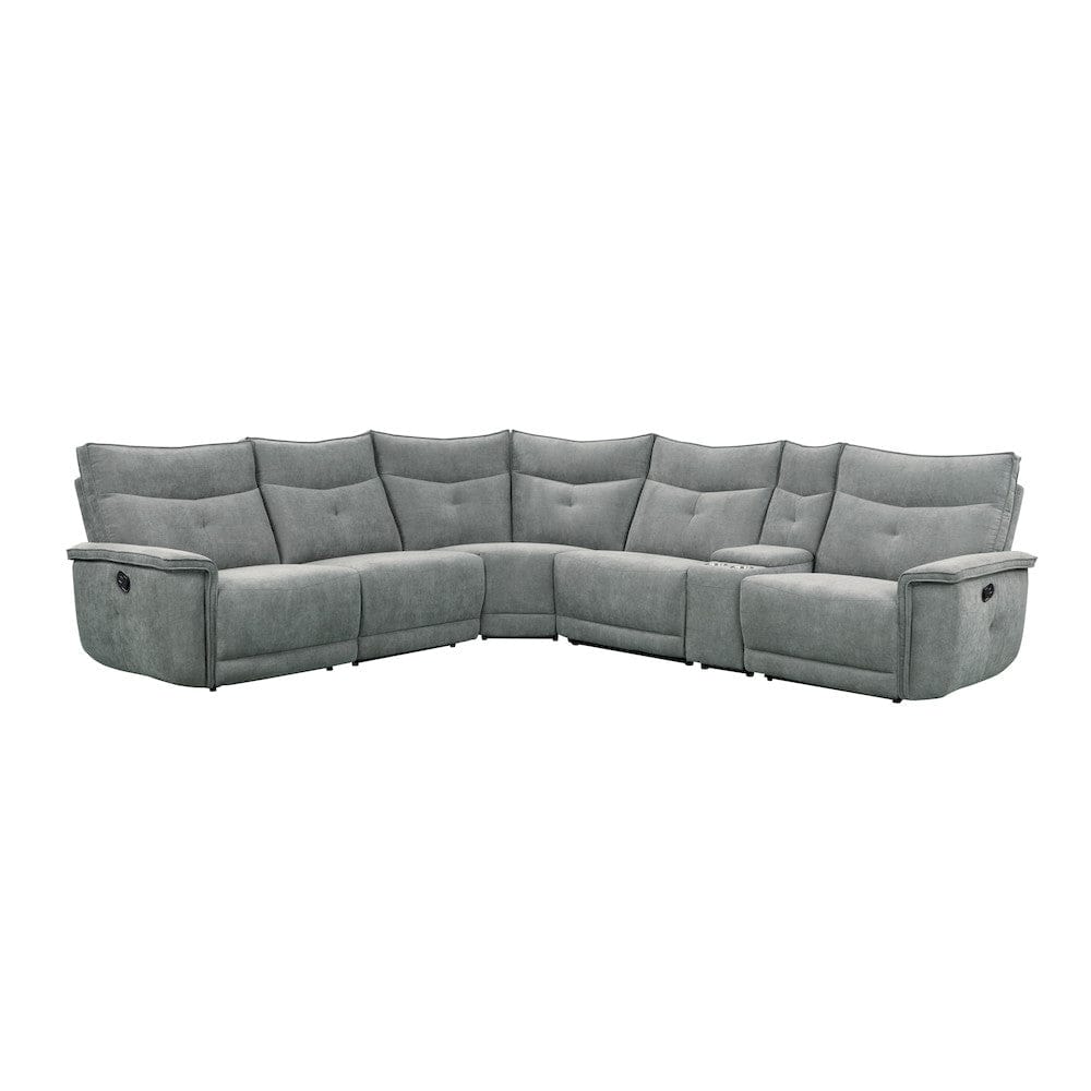 Homelegance  - Tesoro 6-Piece Modular Reclining Sectional in Dark gray - 9509DGx6LRRR  view 1