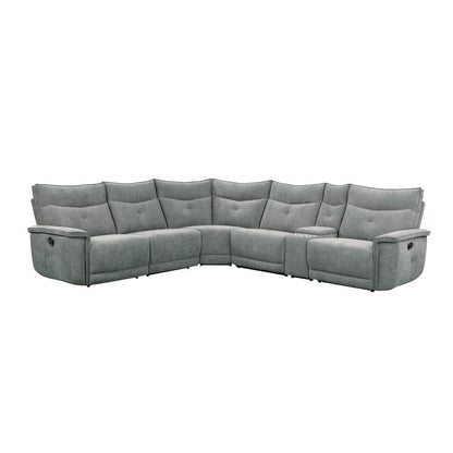 Homelegance  - Tesoro 6-Piece Modular Reclining Sectional in Dark gray - 9509DGx6LRRR  view 1