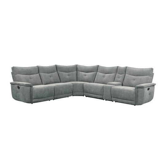 Homelegance  - Tesoro 6-Piece Modular Reclining Sectional in Dark gray - 9509DGx6LRRR  view 1