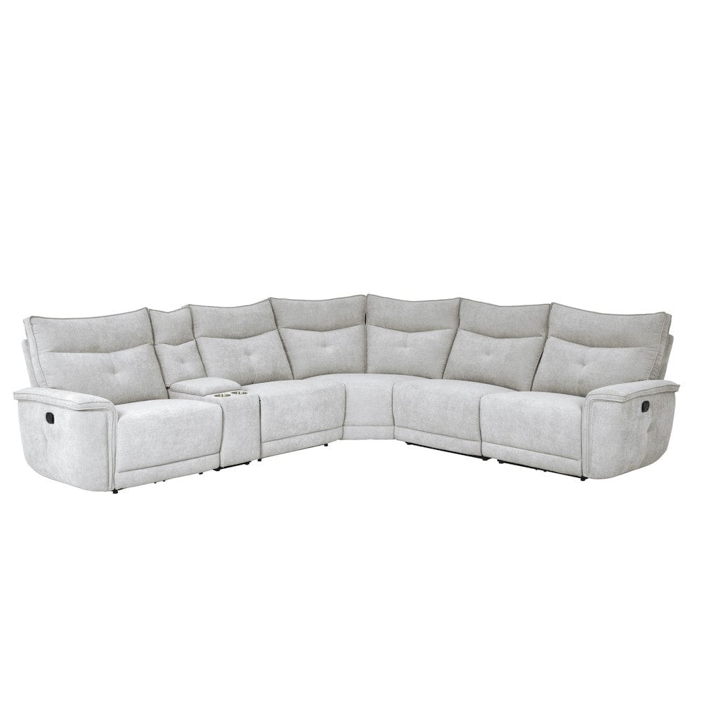 Homelegance  - Tesoro 6-Piece Modular Reclining Sectional in Mist gray - 9509MGYx6LRRR  view 1