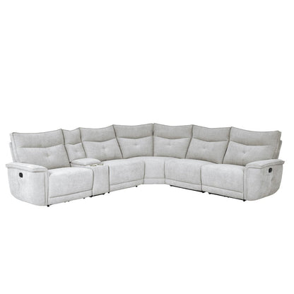 Homelegance  - Tesoro 6-Piece Modular Reclining Sectional in Mist gray - 9509MGYx6LRRR  view 1