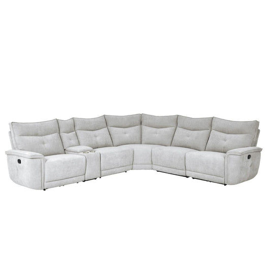 Homelegance  - Tesoro 6-Piece Modular Reclining Sectional in Mist gray - 9509MGYx6LRRR  view 1