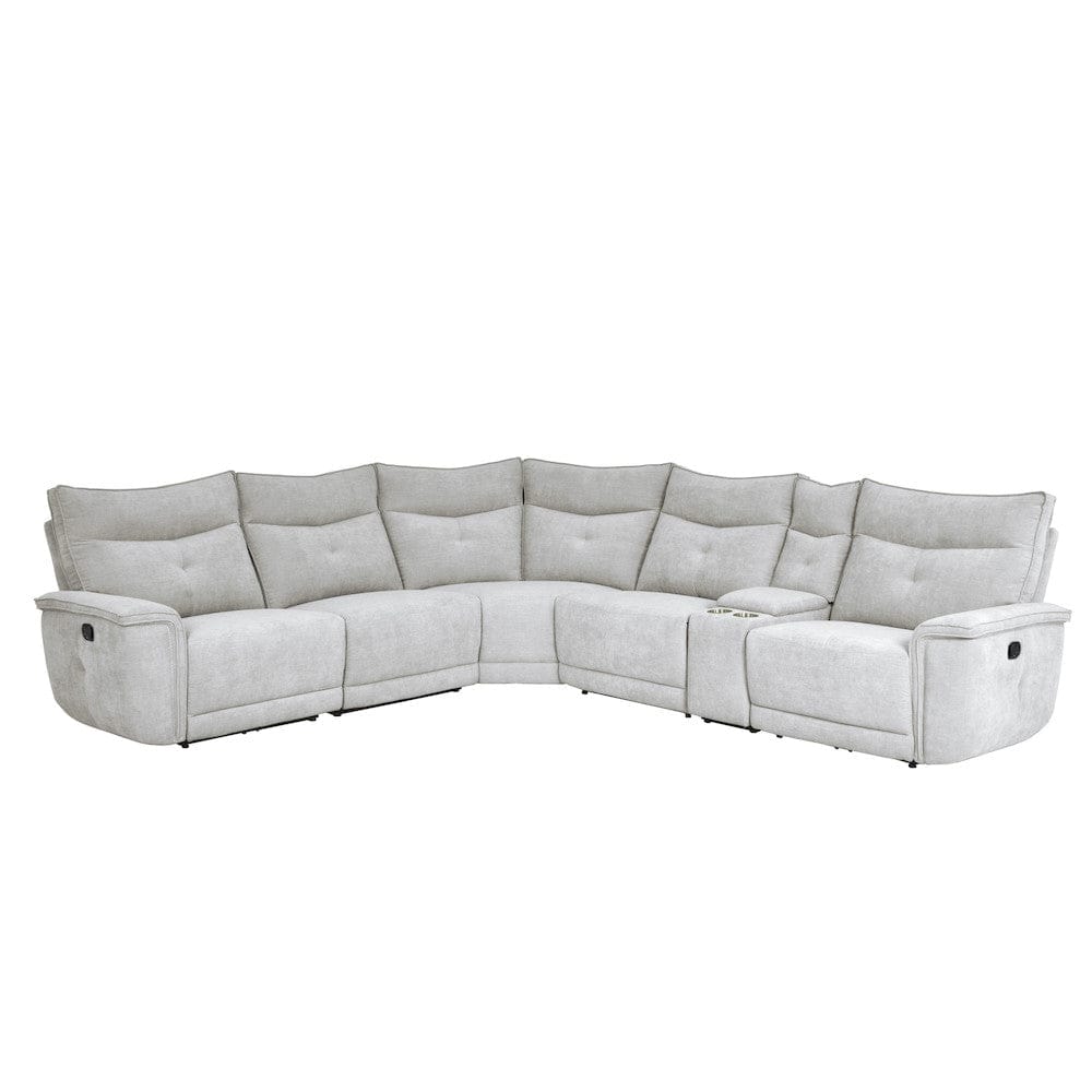 Homelegance  - Tesoro 6-Piece Modular Reclining Sectional in Mist gray - 9509MGYx6LRRR  view 5