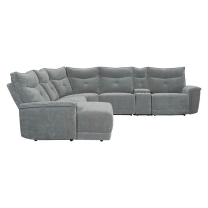 Homelegance  - Tesoro 6-Piece Modular Reclining Sectional W/ Left Chaise in Dark gray - 9509DGx65LRR  view 3