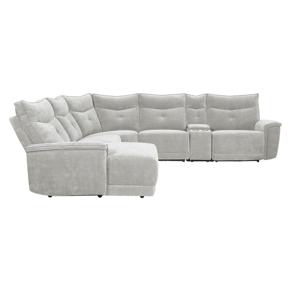 Homelegance  - Tesoro 6-Piece Modular Reclining Sectional W/ Left Chaise in Mist gray - 9509MGYx65LRR  view 4