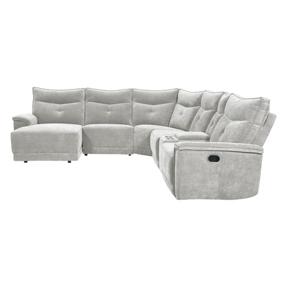 Homelegance  - Tesoro 6-Piece Modular Reclining Sectional W/ Left Chaise in Mist gray - 9509MGYx65LRR  view 5