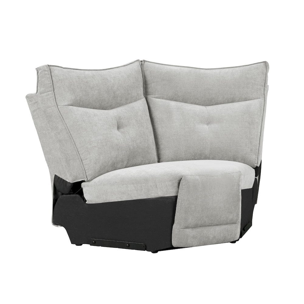 Homelegance  - Tesoro 6-Piece Modular Reclining Sectional W/ Right Chaise in Mist gray - 9509MGYx6LR5R  view 7