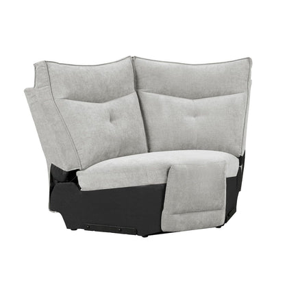 Homelegance  - Tesoro 6-Piece Modular Reclining Sectional W/ Right Chaise in Mist gray - 9509MGYx6LR5R  view 7