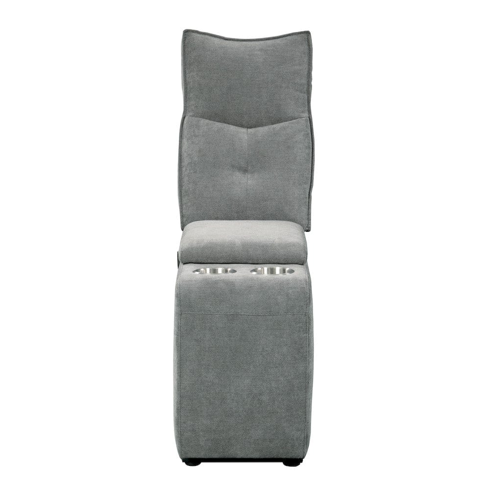 Homelegance  - Tesoro Power Double Reclining Love Seat W/ Center Console, Power Headrests and USB Ports in Dark gray - 9509DG-2CNPWHx  view 7