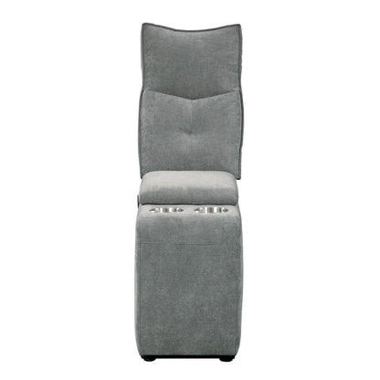 Homelegance  - Tesoro Power Double Reclining Love Seat W/ Center Console, Power Headrests and USB Ports in Dark gray - 9509DG-2CNPWHx  view 7