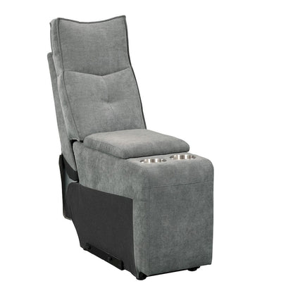 Homelegance  - Tesoro Power Double Reclining Love Seat W/ Center Console, Power Headrests and USB Ports in Dark gray - 9509DG-2CNPWHx  view 8