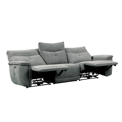 Homelegance  - Tesoro Power Double Reclining Sofa W/ Power Headrests and USB Ports in Dark gray - 9509DG-3PWHx  view 8