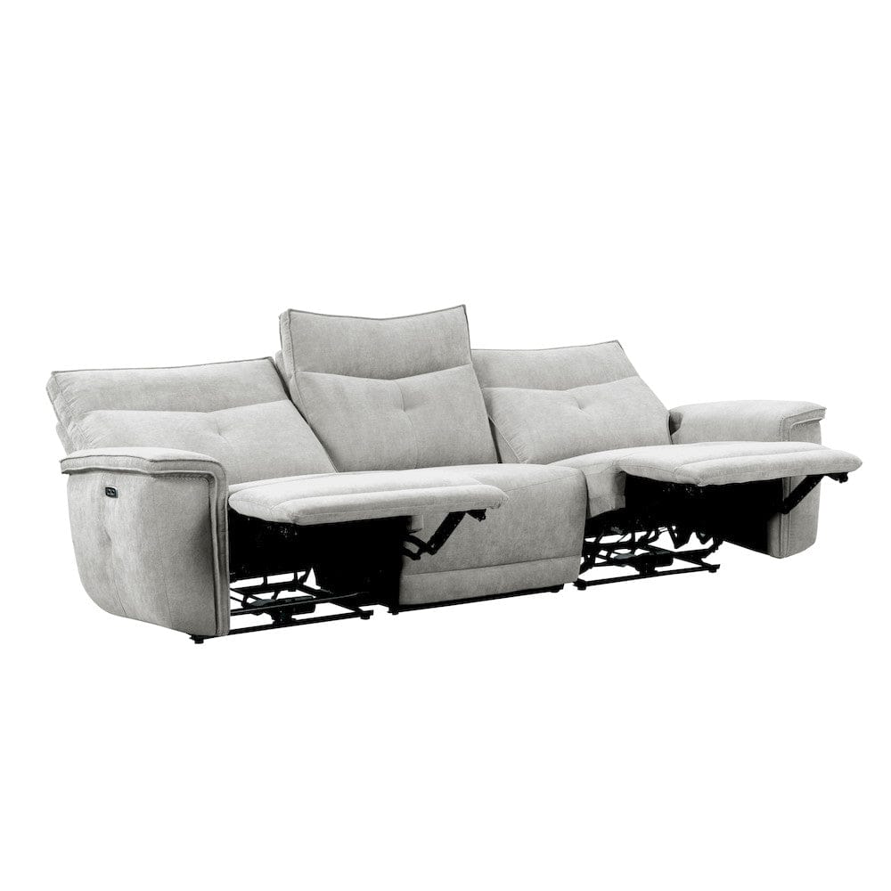 Homelegance  - Tesoro Power Double Reclining Sofa W/ Power Headrests in Mist gray - 9509MGY-3PWHx  view 2