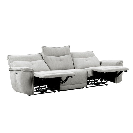 Homelegance  - Tesoro Power Double Reclining Sofa W/ Power Headrests in Mist gray - 9509MGY-3PWHx  view 2