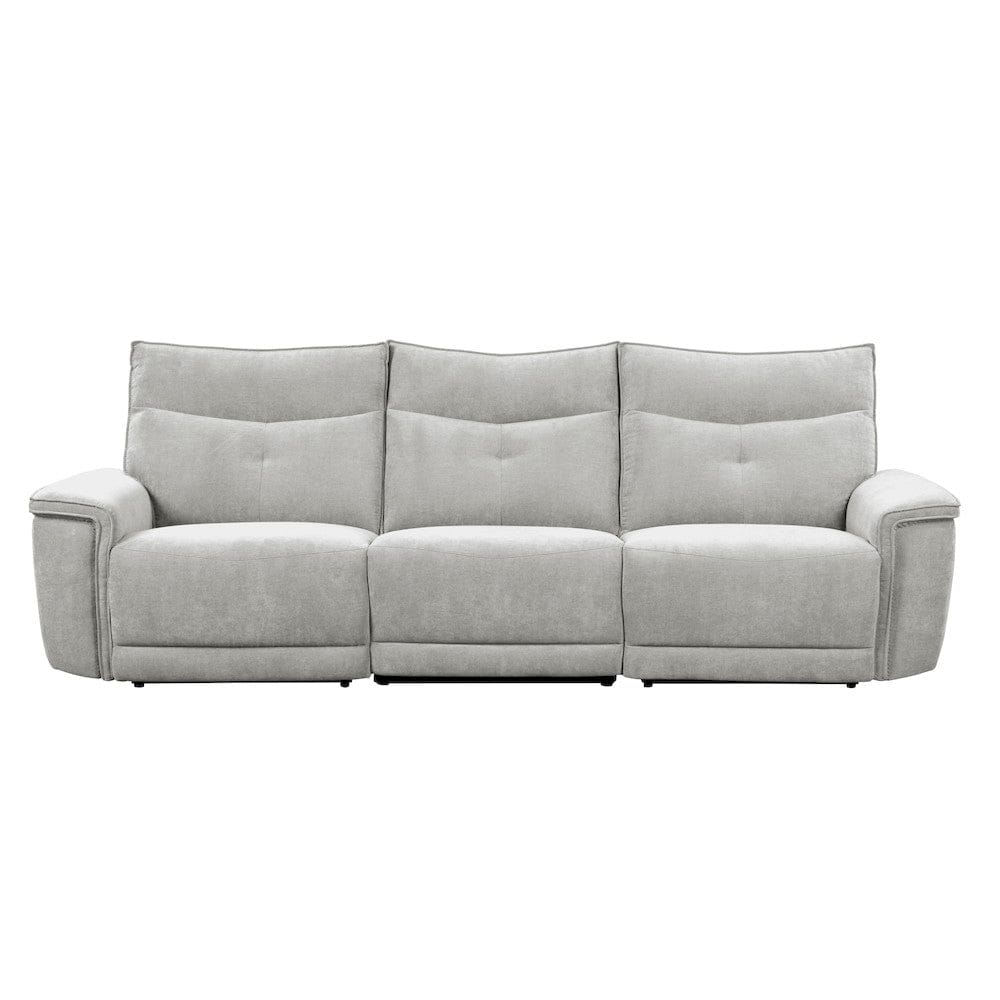 Homelegance  - Tesoro Power Double Reclining Sofa W/ Power Headrests in Mist gray - 9509MGY-3PWHx  view 5