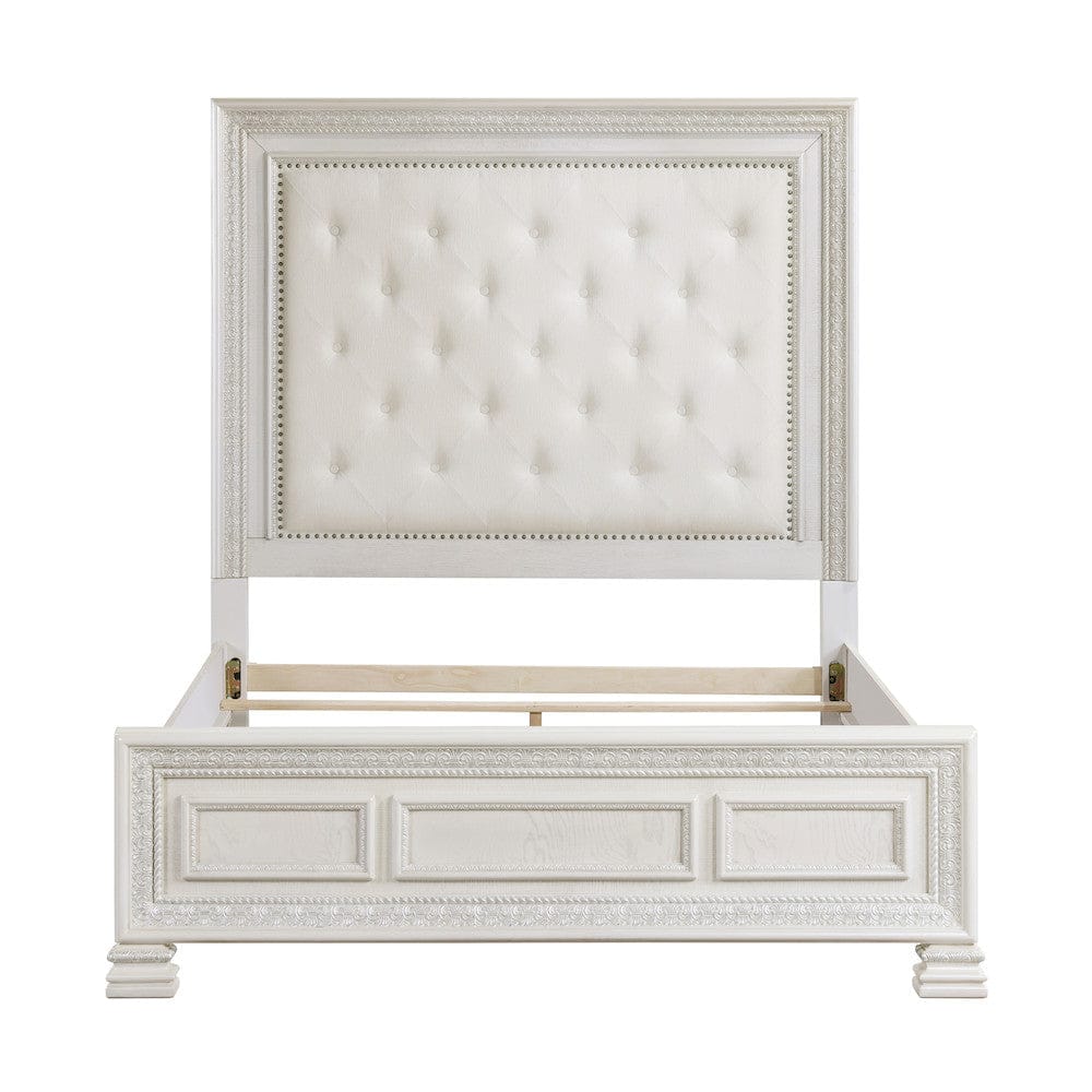 Homelegance  - Theodora California King Bed in Pearl white - 1596K-1CKx  view 5