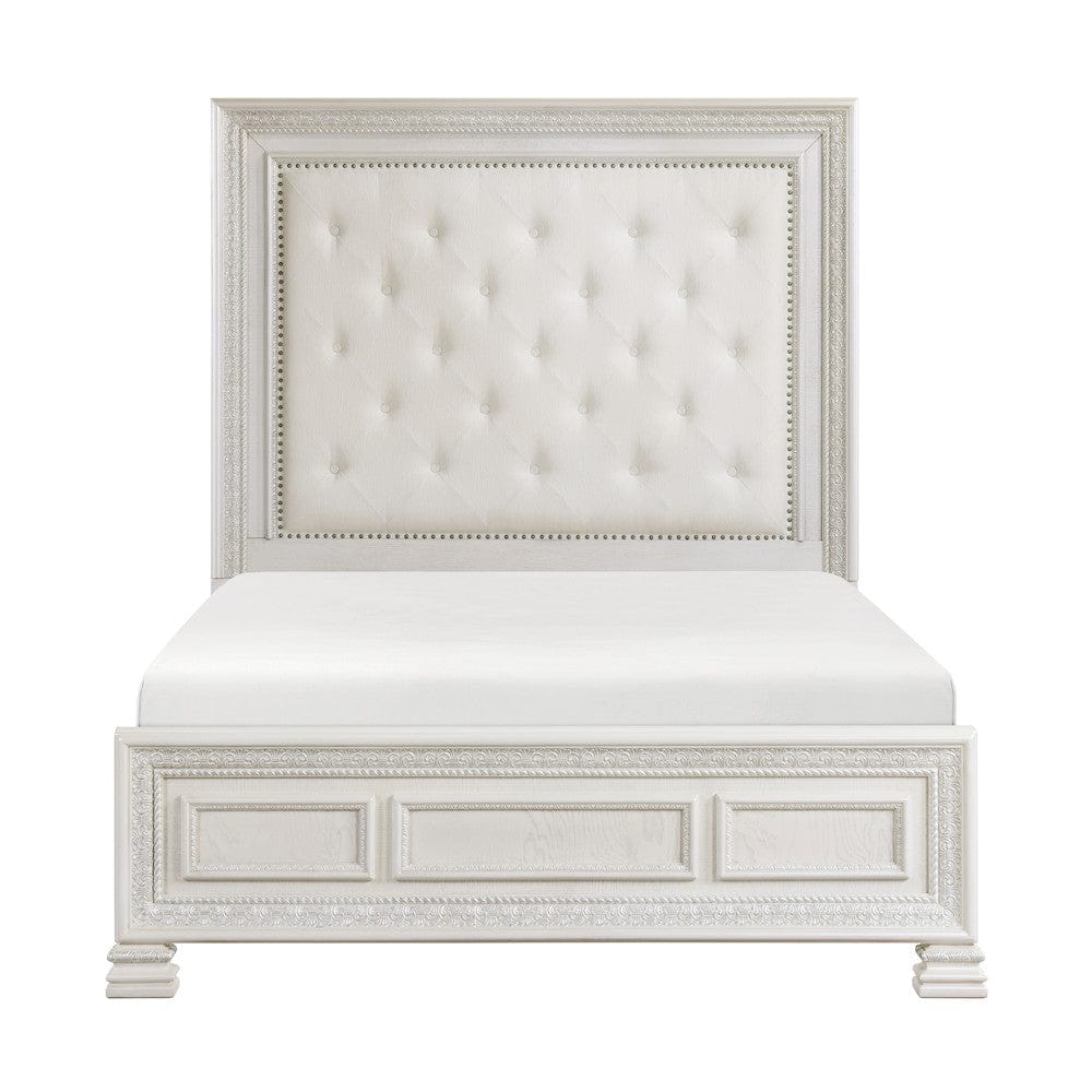 Homelegance  - Theodora Queen Bed in Pearl white - 1596-1x  view 1