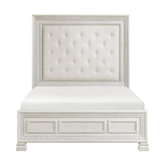 Homelegance  - Theodora Queen Bed in Pearl white - 1596-1x  view 1