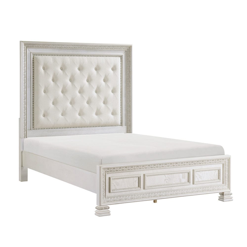 Homelegance  - Theodora Queen Bed in Pearl white - 1596-1x  view 8