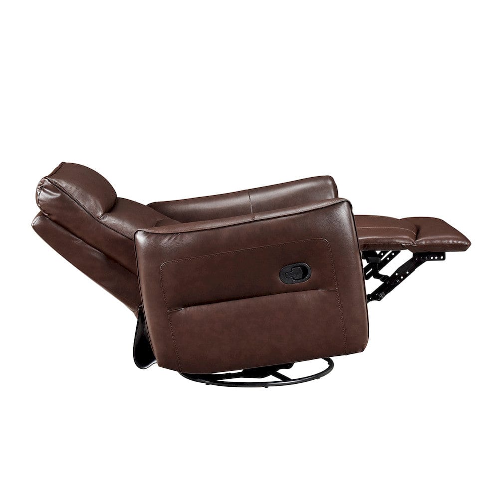 Homelegance  - Thomas Swivel Glider Reclining Chair in Brown - 9713BRW-1SW  view 2