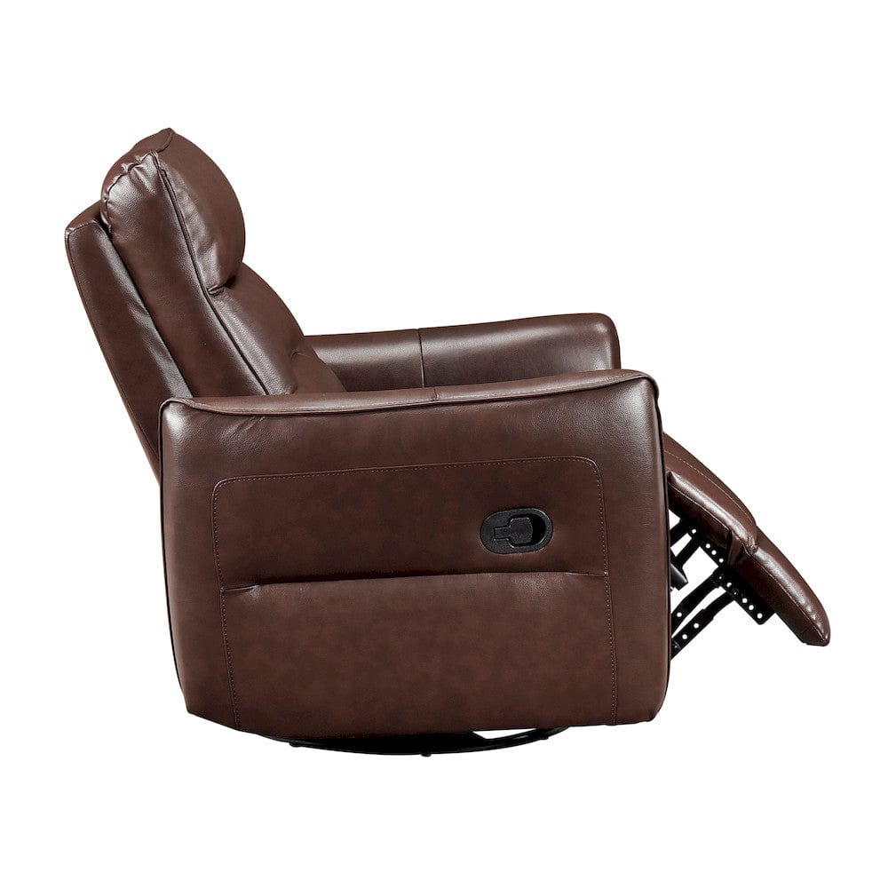 Homelegance  - Thomas Swivel Glider Reclining Chair in Brown - 9713BRW-1SW  view 9