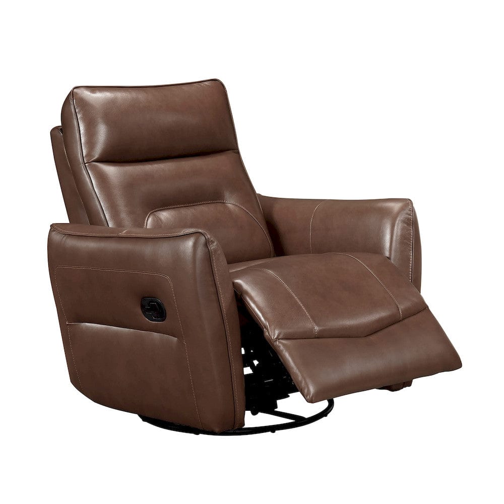 Homelegance  - Thomas Swivel Glider Reclining Chair in Toffee brown - 9713TBR-1SW  view 1