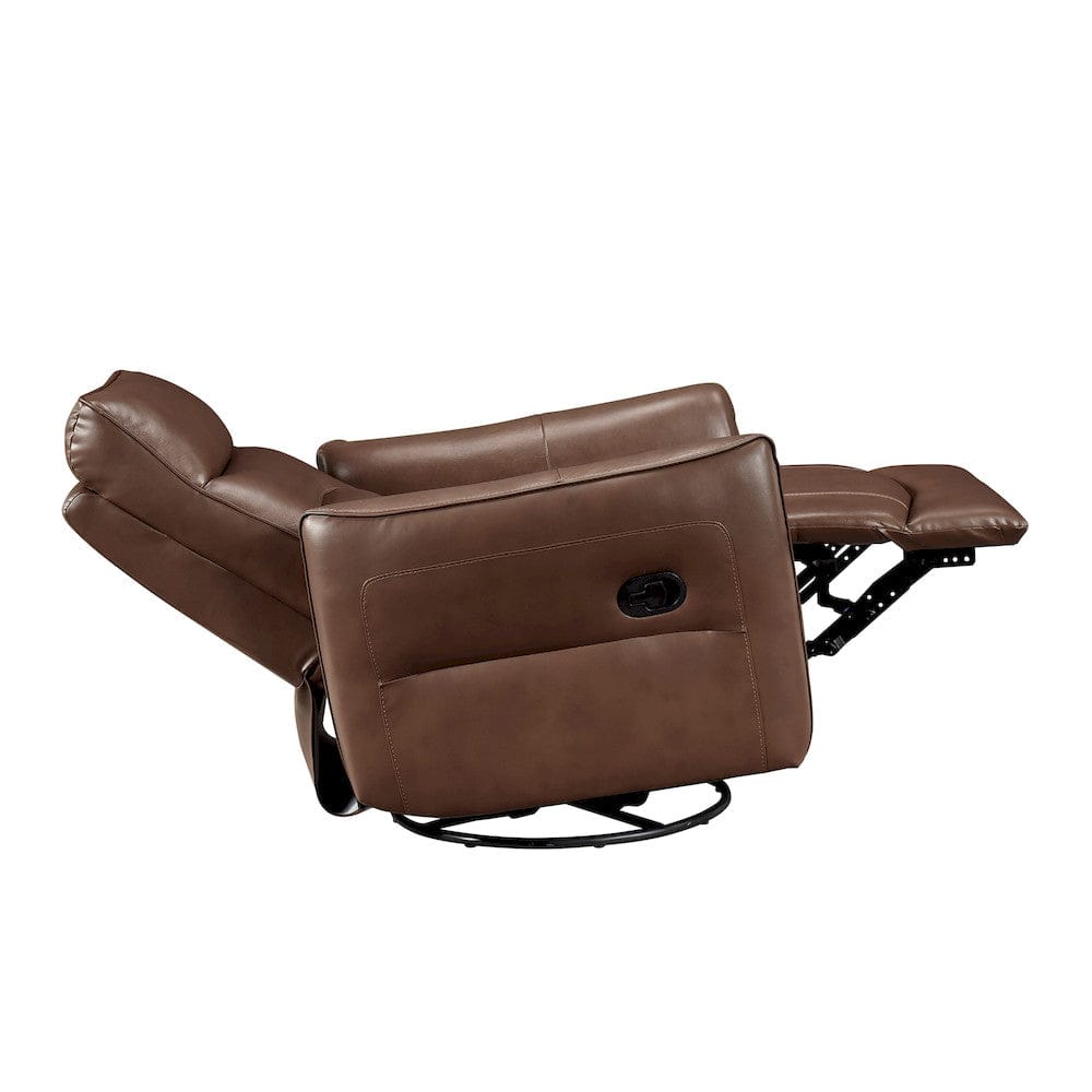 Homelegance  - Thomas Swivel Glider Reclining Chair in Toffee brown - 9713TBR-1SW  view 4