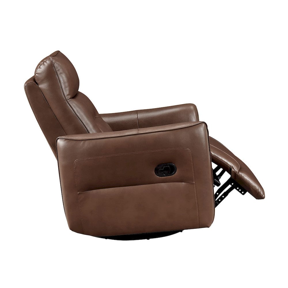 Homelegance  - Thomas Swivel Glider Reclining Chair in Toffee brown - 9713TBR-1SW  view 7