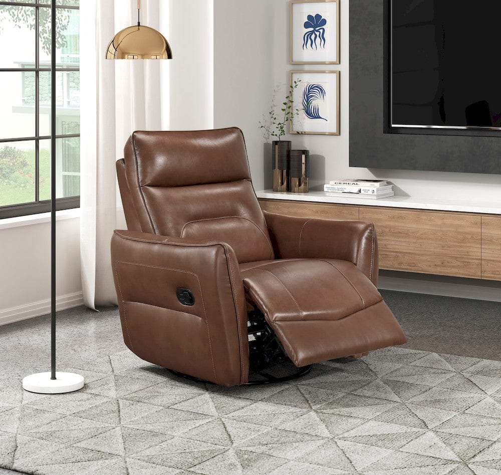 Homelegance  - Thomas Swivel Glider Reclining Chair in Toffee brown - 9713TBR-1SW  view 8