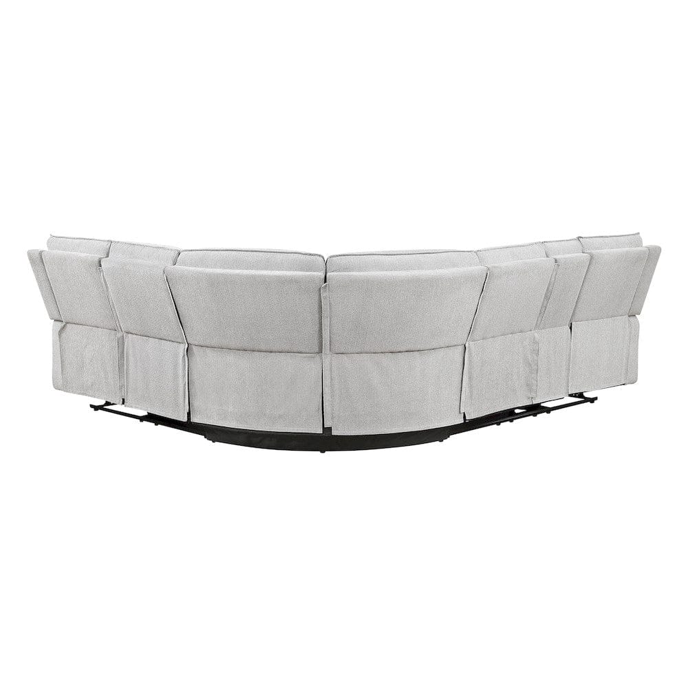 Homelegance  - Thorne 3-Piece Reclining Sectional W/ Left Console in Light gray - 8406GYxSC  view 3