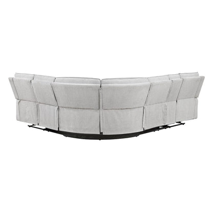 Homelegance  - Thorne 3-Piece Reclining Sectional W/ Left Console in Light gray - 8406GYxSC  view 3