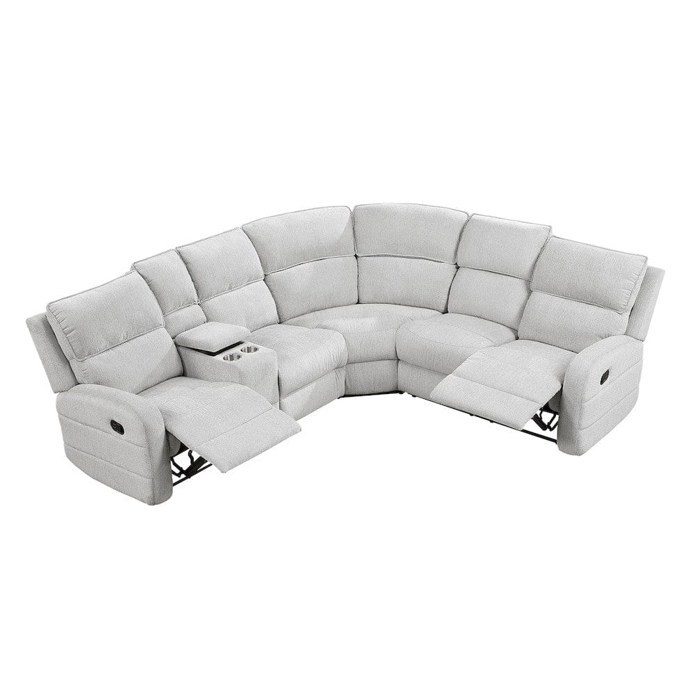 Homelegance  - Thorne 3-Piece Reclining Sectional W/ Left Console in Light gray - 8406GYxSC  view 5