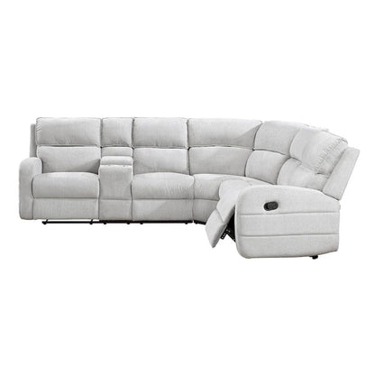 Homelegance  - Thorne 3-Piece Reclining Sectional W/ Left Console in Light gray - 8406GYxSC  view 6