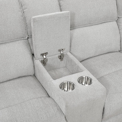 Homelegance  - Thorne 3-Piece Reclining Sectional W/ Left Console in Light gray - 8406GYxSC  view 7
