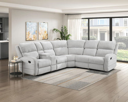 Homelegance  - Thorne 3-Piece Reclining Sectional W/ Left Console in Light gray - 8406GYxSC  view 8