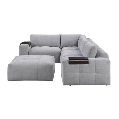 Homelegance  - Tidal 5-Piece Modular Sectional W/ Ottoman in Gray - 9155GYx51L1ROT  view 10
