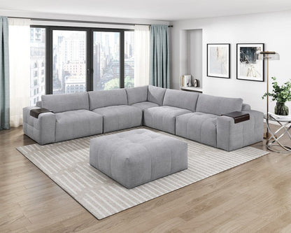 Homelegance  - Tidal Armless Chair in Gray - 9155GY-AC  view 4