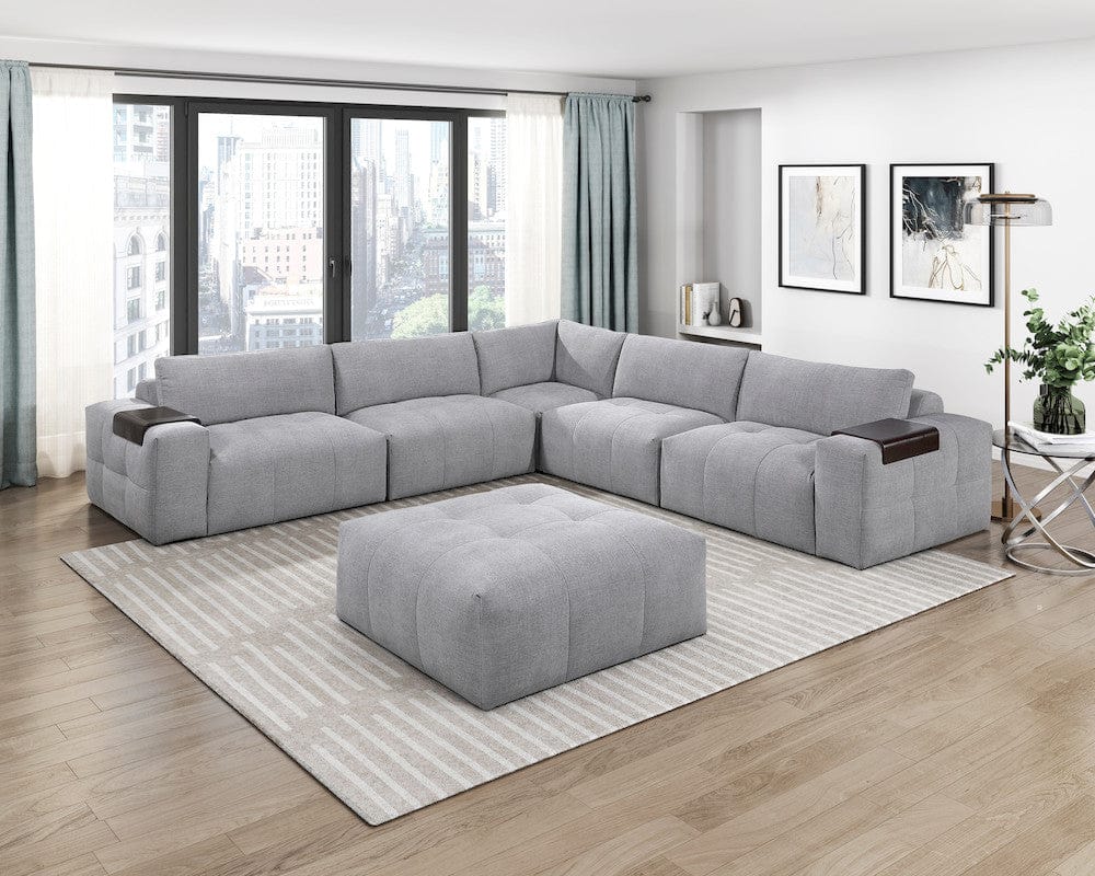 Homelegance  - Tidal Corner Seat in Gray - 9155GY-CR  view 7