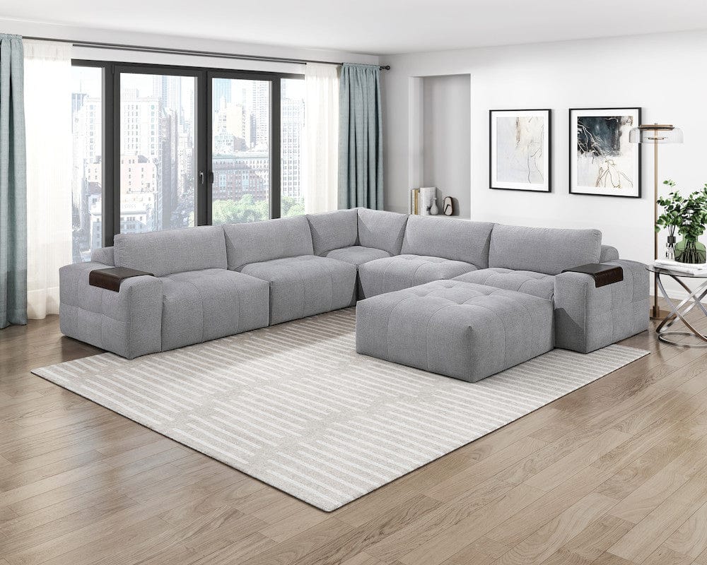 Homelegance  - Tidal Corner Seat in Gray - 9155GY-CR  view 8