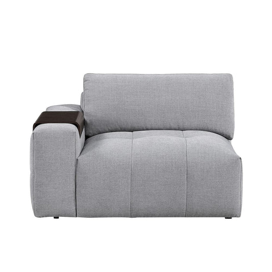 Homelegance  - Tidal Left Side Chair W/ one Arm in Gray - 9155GY-1L  view 1