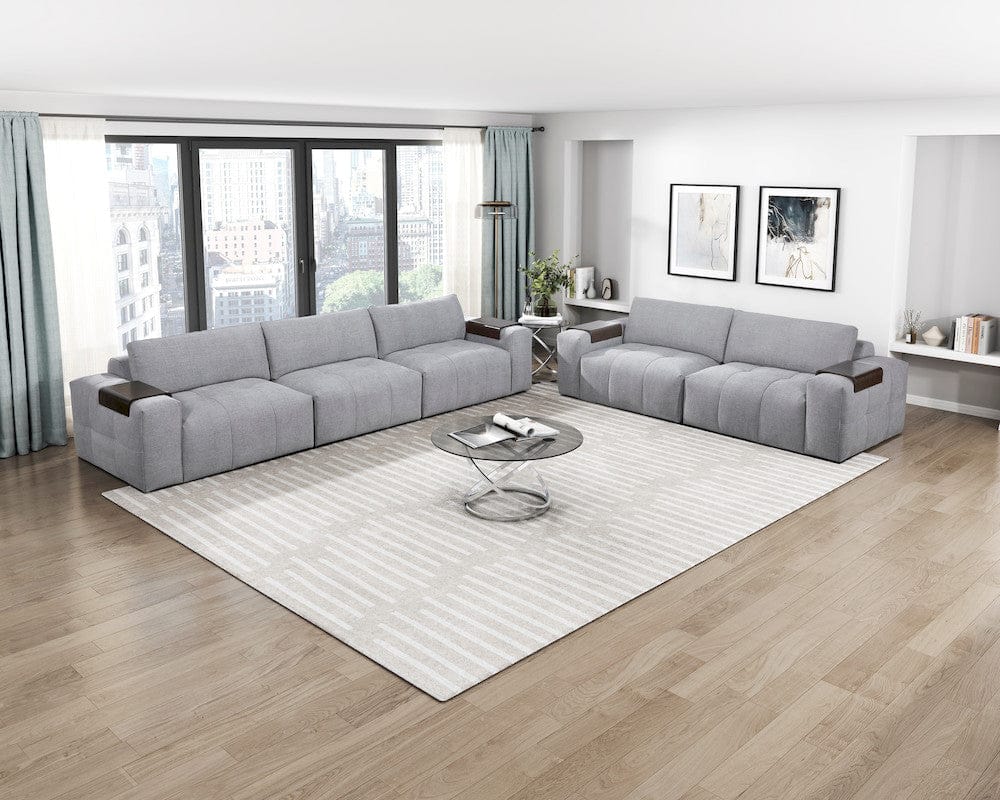 Homelegance  - Tidal Love Seat in Gray - 9155GY-2x  view 4
