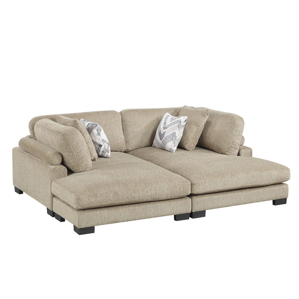 Homelegance  - Tinley 2-Piece Chaises in Brown - 9555BRWx2VC  view 1