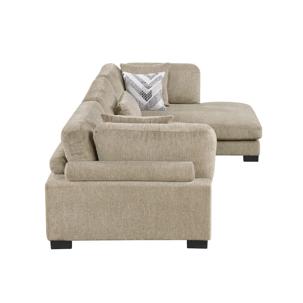 Homelegance  - Tinley 3-Piece Modular Sectional W/ Chaise in Brown - 9555BRWx3CRACVC  view 2