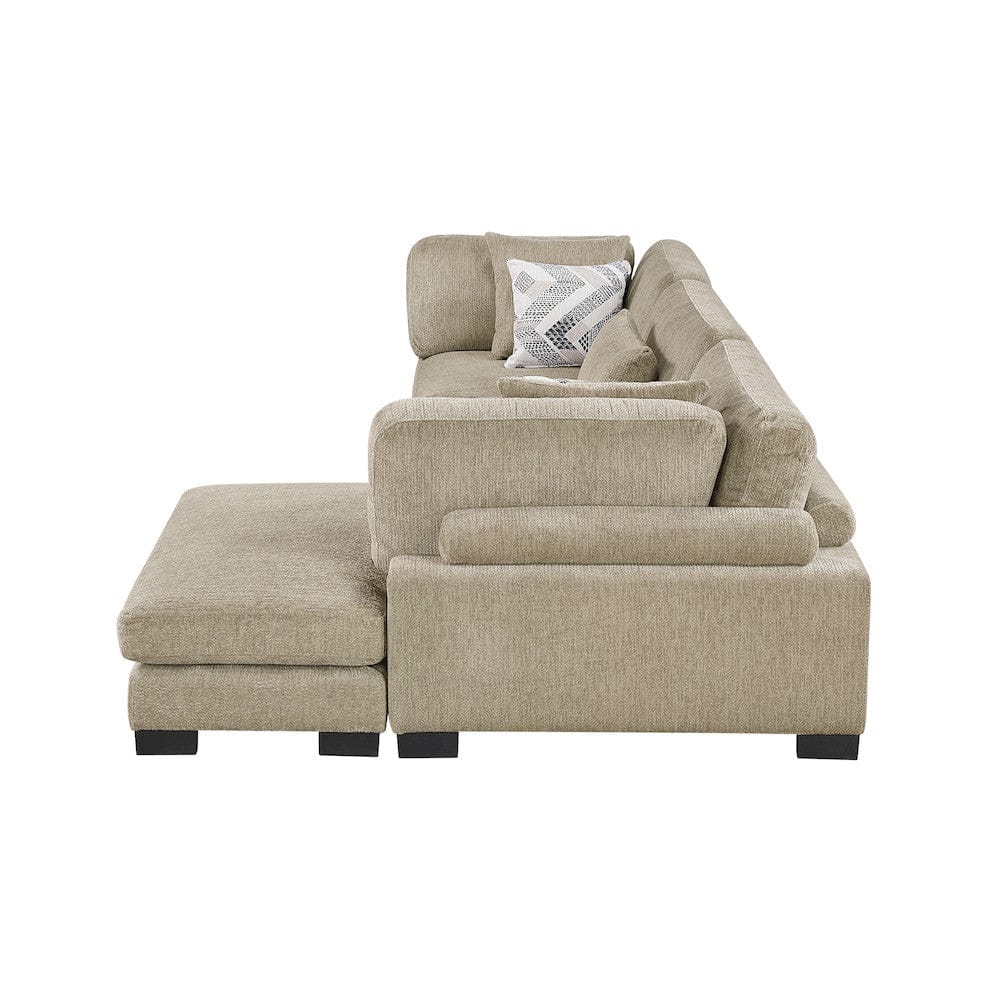 Homelegance  - Tinley 3-Piece Modular Sectional W/ Chaise in Brown - 9555BRWx3CRACVC  view 3