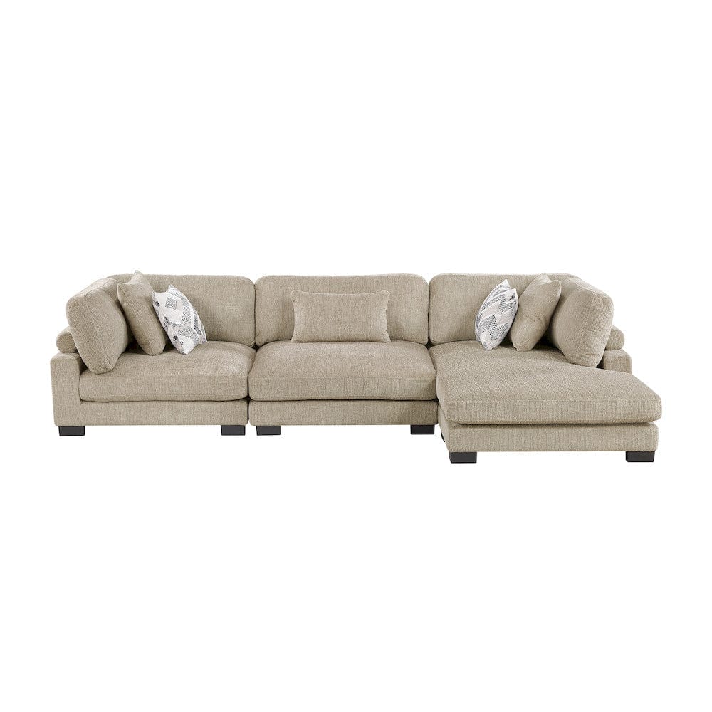 Homelegance  - Tinley 3-Piece Modular Sectional W/ Chaise in Brown - 9555BRWx3CRACVC  view 8