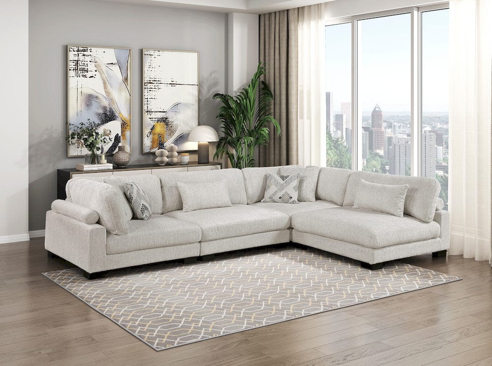 Homelegance  - Tinley 4-Piece Modular Sectional in Beige - 9555BEGx42CR2AC  view 11