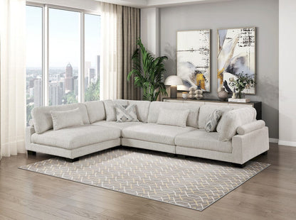 Homelegance  - Tinley 4-Piece Modular Sectional in Beige - 9555BEGx42CR2AC  view 12