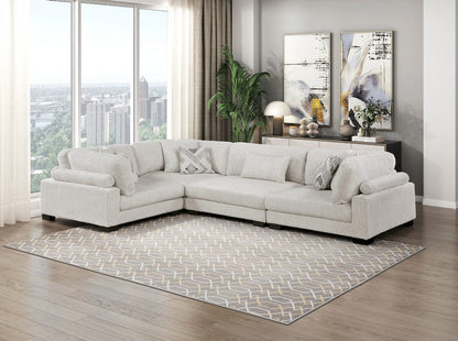 Homelegance  - Tinley 4-Piece Modular Sectional in Beige - 9555BEGx43CRAC  view 2