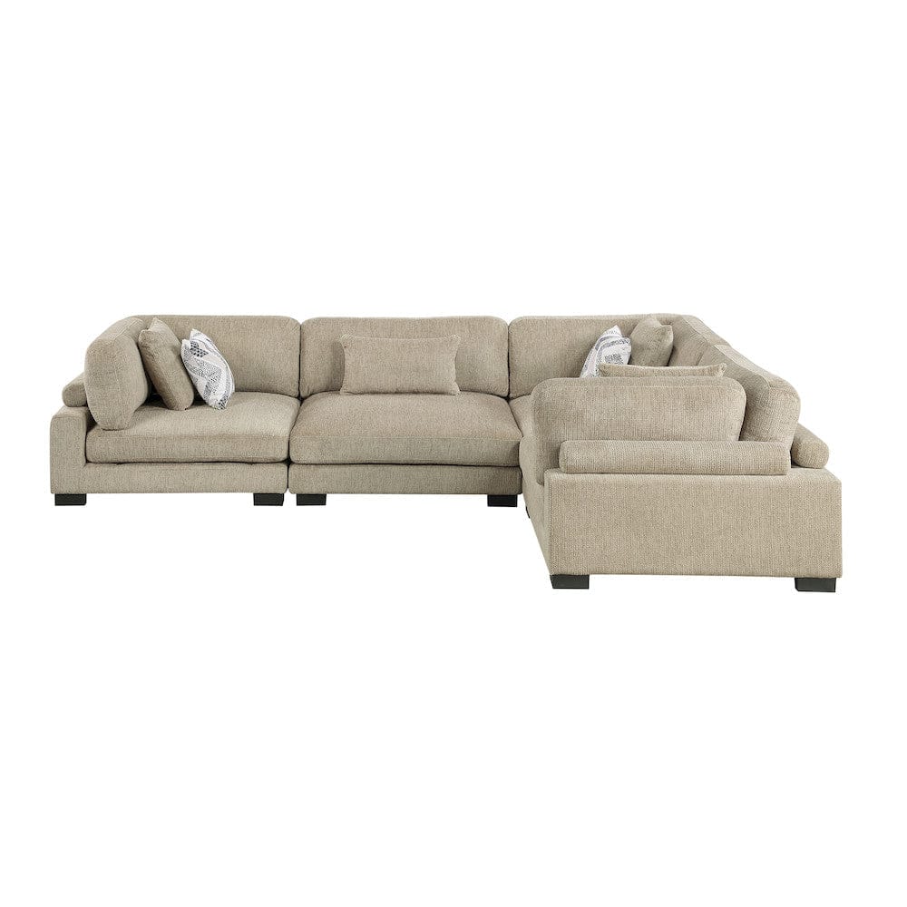 Homelegance  - Tinley 4-Piece Modular Sectional in Brown - 9555BRWx43CRAC  view 8