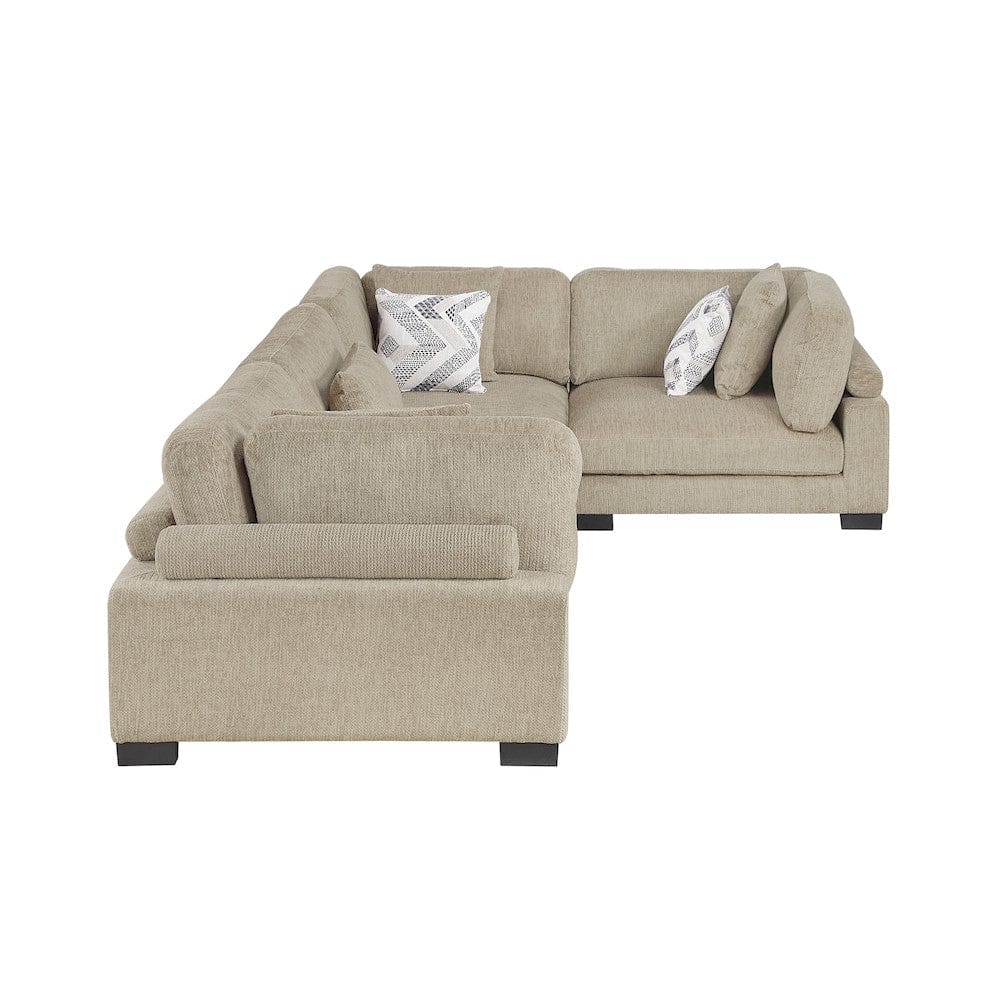 Homelegance  - Tinley 4-Piece Modular Sectional in Brown - 9555BRWx43CRAC  view 9
